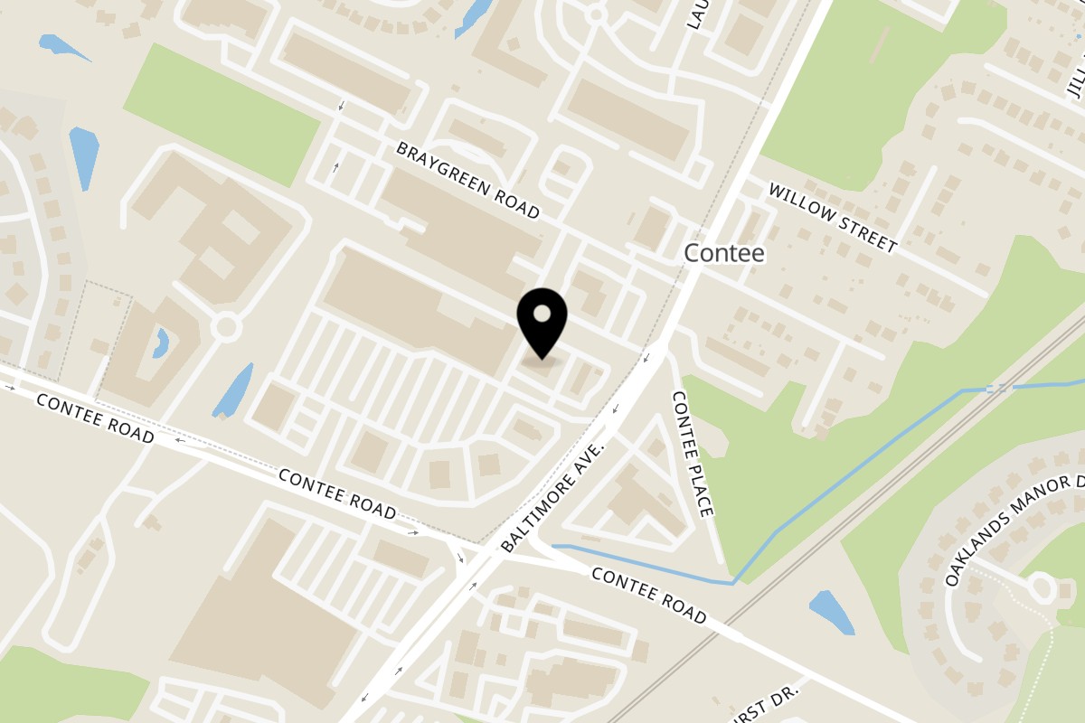 Map showing the location of Guacado Mexican Grill Laurel on 13600 Baltimore Ave #700 in Laurel