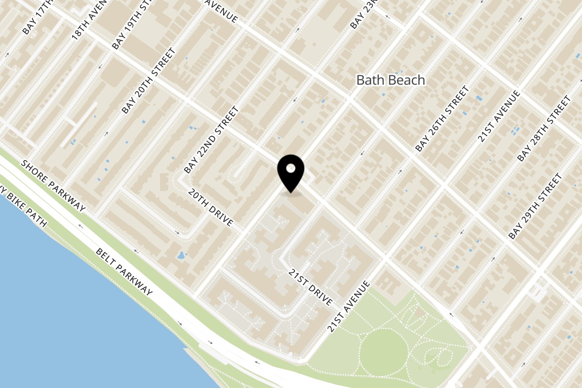 Map showing the location of Guacado Mexican Grill Cropsey Avenue on 2006 Cropsey Ave in Brooklyn