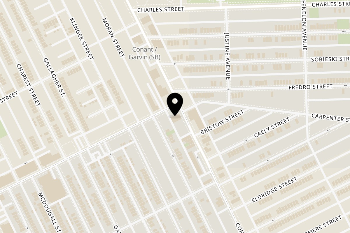Map showing the location of Guacado Mexican Grill Hamtramck on 12197 Conant in Hamtramck